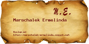 Marschalek Ermelinda névjegykártya